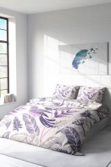 Graypink 3d Pamuk Saten Çift Kişilik Nevresim Takımı