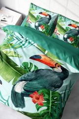 Birdie 3d Pamuk Saten Çift Kişilik Nevresim Takımı