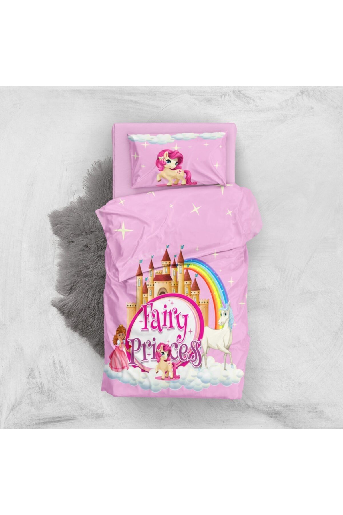 Fairy Princes 3d Pamuk Saten Bebek Nevresim Takımı