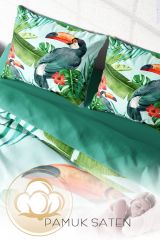 Birdie 3d Pamuk Saten Çift Kişilik Nevresim Takımı
