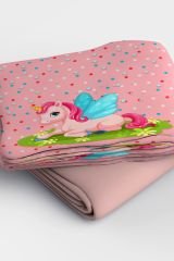 Pink Unicorn 3d Pamuk Saten Bebek Nevresim Takımı