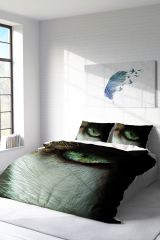 Cateye 3d Pamuk Saten Çift Kişilik Nevresim Takımı