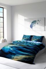 Wavy Sea 3d Pamuk Saten Çift Kişilik Nevresim Takımı