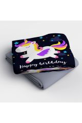 Black Unicorn 3D Pamuk Saten Bebek Nevresim Takımı