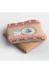 Pink & Brown 3D Pamuk Saten Bebek Nevresim Takımı