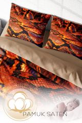 Snakecharmer 3d Pamuk Saten Çift Kişilik Nevresim Takımı