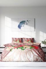 Brown & Roses 3d Çift Kişilik Nevresim Takımı