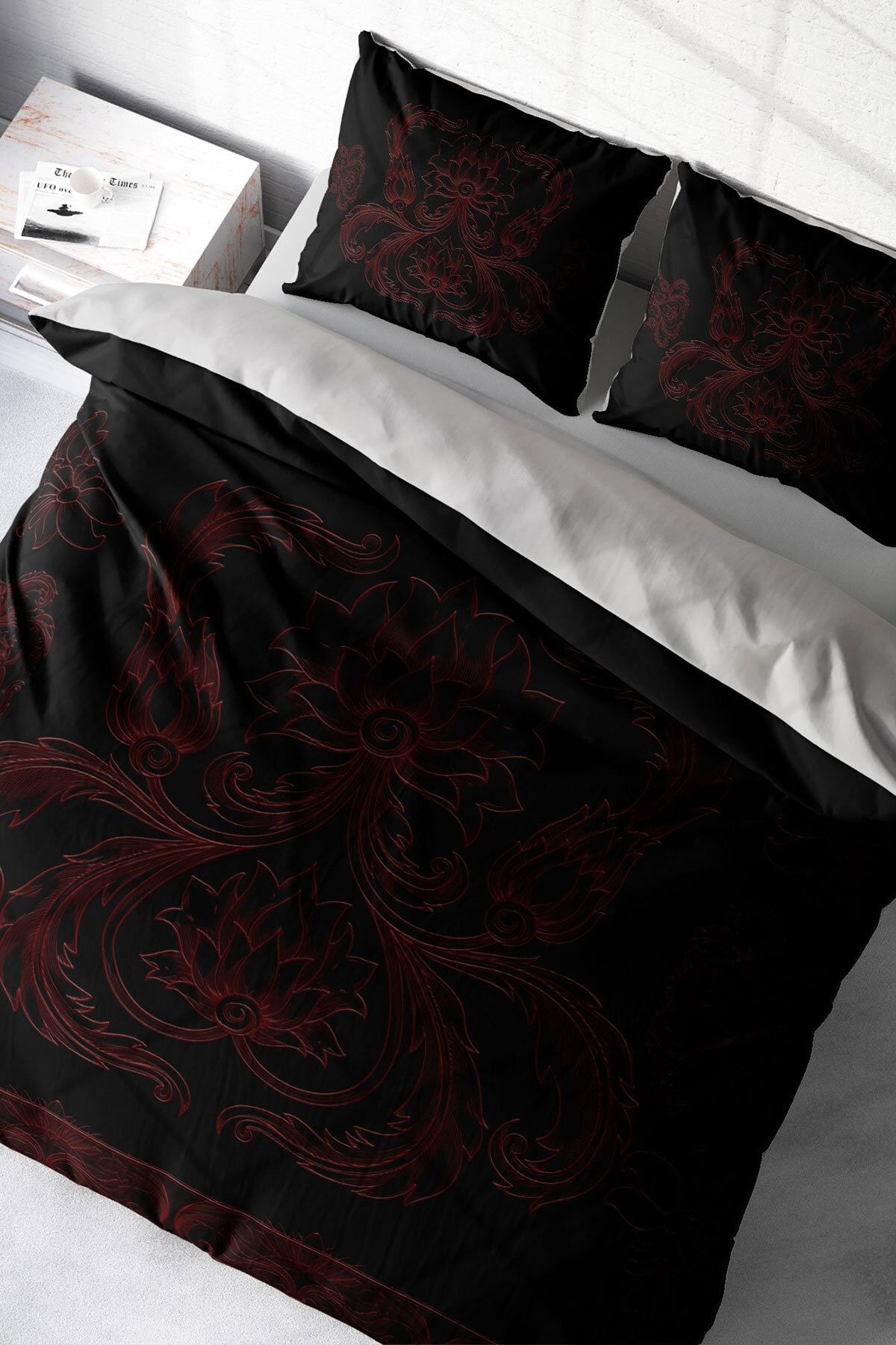 Black Baroque 3d Çift Kişilik Nevresim Takımı