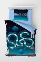 Number Space Çocuk Nevresim Takımı 3d Pamuk Saten