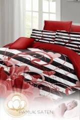 Sevgililer Günü Çift Kişilik Nevresim Takımı%100 Pamuk Saten Fantastic Love