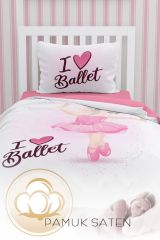Ballet Çocuk Nevresim Takımı 3d Pamuk Saten