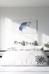 White King-queen 3d Çift Kişilik Nevresim Takımı