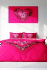 Pink Valentine 3d Çift Kişilik Nevresim Takımı