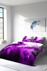 Purp 3d Çift Kişilik Nevresim Takımı