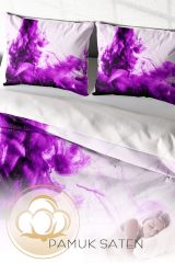 Purp 3d Çift Kişilik Nevresim Takımı