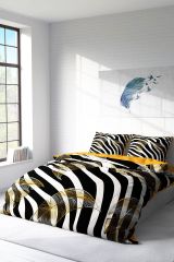 Zebra Feather 3d Çift Kişilik Nevresim Takımı