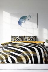 Zebra Feather 3d Çift Kişilik Nevresim Takımı
