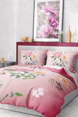 Premium Nevresim Takımı %100 Pamuk Saten Lastikli Çarşaf Deluxe Koleksiyon Çift Kişilik 3d Pink