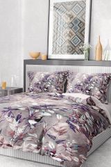 Premium Nevresim Takımı %100 Pamuk Saten Lastikli Çarşaf Deluxe Koleksiyon Çift Kişilik 3d Bird