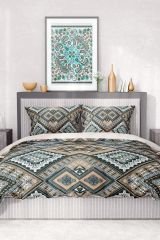 Premium Nevresim Takımı %100 Pamuk Saten Lastikli Çarşaf Deluxe Koleksiyon Çift Kişilik 3d Otantik