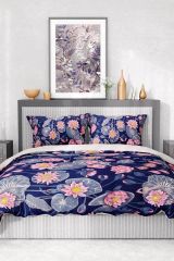 Premium Nevresim Takımı %100 Pamuk Saten Lastikli Çarşaf Deluxe Koleksiyon Çift Kişilik 3d Purple