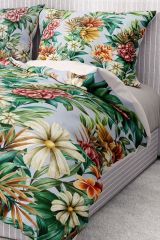 Premium Nevresim Takımı %100 Pamuk Saten Lastikli Çarşaf Deluxe Koleksiyon Çift Kişilik 3d Daisy