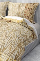 Premium Nevresim Takımı %100 Pamuk Saten Lastikli Çarşaf Deluxe Koleksiyon Çift Kişilik 3d Zebra