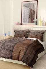 Premium Nevresim Takımı %100 Pamuk Saten Lastikli Çarşaf Deluxe Koleksiyon Çift Kişilik 3d Brown