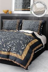 Premium Nevresim Takımı %100 Pamuk Saten Lastikli Çarşaf Deluxe Koleksiyon Çift Kişilik 3d Dark