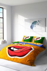 Ooops Lips 3d Çift Kişilik Nevresim Takımı