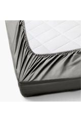 Lastikli Çarşaf Tek Kişilik %100 Pamuklu Ranforce Fitted Gri 160*200