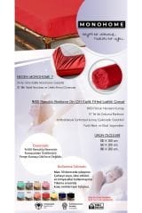 Lastikli Çarşaf Tek Kişilik %100 Pamuklu Ranforce Fitted Kırmızı 160*200
