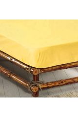 Lastikli Çarşaf Tek Kişilik %100 Pamuklu Ranforce Fitted Sarı 160*200
