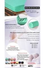 Lastikli Çarşaf Tek Kişilik %100 Pamuklu Ranforce Fitted Su Yeşili 180*200
