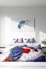 Peafowl 3d Dijital Baskılı Çift Kişilik Nevresim Takımı