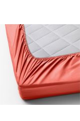 Lastikli Çarşaf Tek Kişilik %100 Pamuklu Ranforce Fitted Somon 180*200