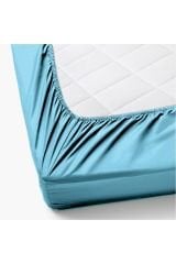 Lastikli Çarşaf Tek Kişilik %100 Pamuklu Ranforce Fitted Açık Mavi 180*200