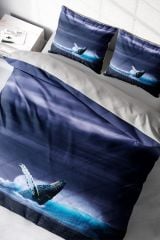Shark 3d Dijital Baskılı Çift Kişilik Nevresim Takımı