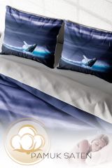 Shark 3d Dijital Baskılı Çift Kişilik Nevresim Takımı