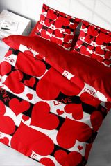 Love Iı 3d Pamuk Saten Çift Kişilik Nevresim Takımı