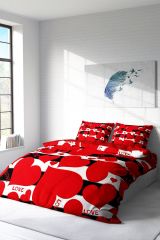 Love Iı 3d Pamuk Saten Çift Kişilik Nevresim Takımı