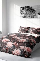 Çift Kişilik Nevresim Seti Sık Dokuma Pamuk Saten 3d Özel Tasarım Roses Garden (çarşafsızdır)