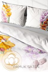 Orchid Naturel Çift Kişilik Nevresim Takımı