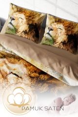 Lion Naturel Çift Kişilik Nevresim Takımı