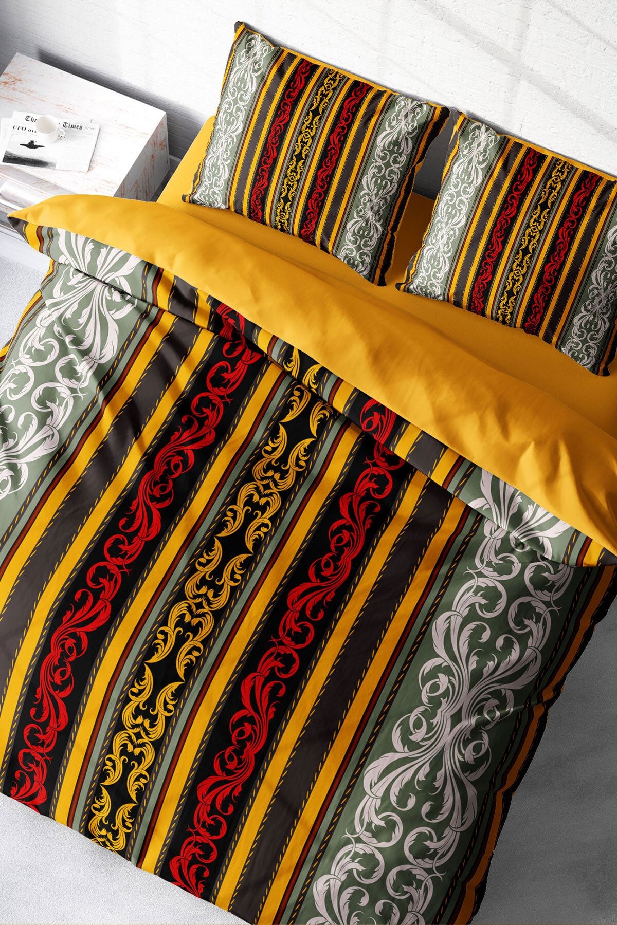 Ribbon Baroque Style Klasik Çift Kişilik Nevresim Takımı