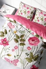 Çift Kişilik Nevresim Seti Sık Dokuma Pamuk Saten 3d Özel Tasarım Relax Flower (çarşafsızdır)