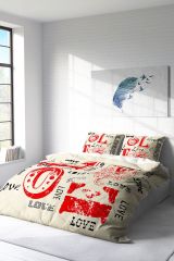 Love Romantik Çift Kişilik Nevresim Takımı