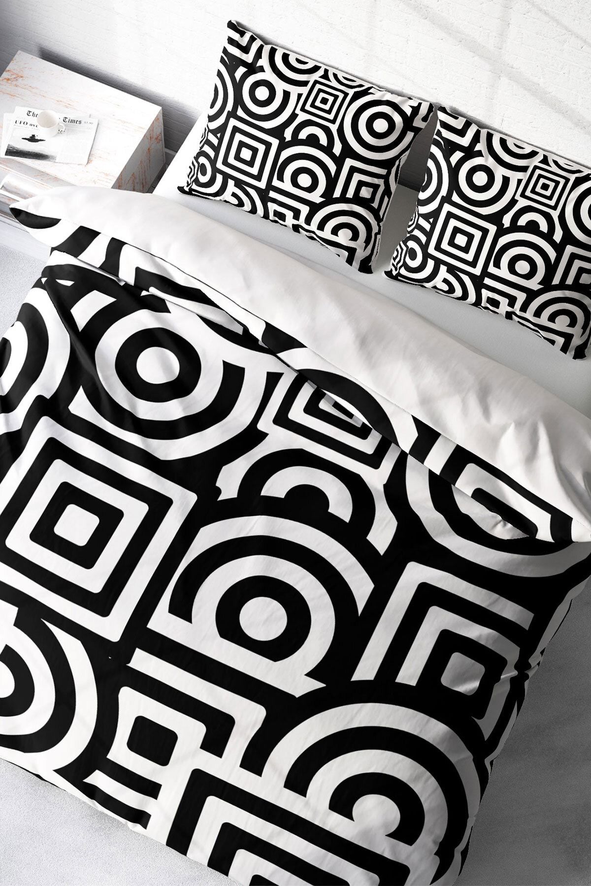 Geometric Mixed Modern Çift Kişilik Nevresim Takımı