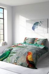 Parrot World Naturel Çift Kişilik Nevresim Takımı