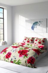 Aquarelle Rose Naturel Çift Kişilik Nevresim Takımı